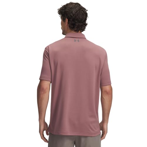 Under Armour Men's Tech Golf Polo, (651) Maroon Mist / / Pitch Gray, 3X-Large Tall