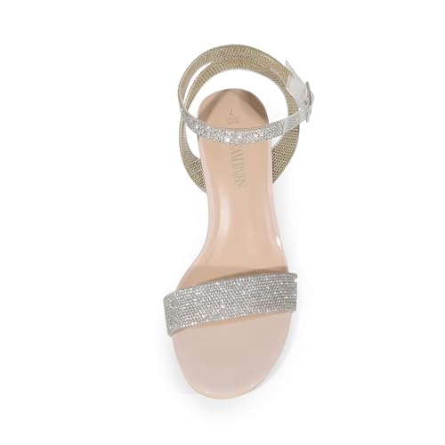 Nude/Clear-rhinestone