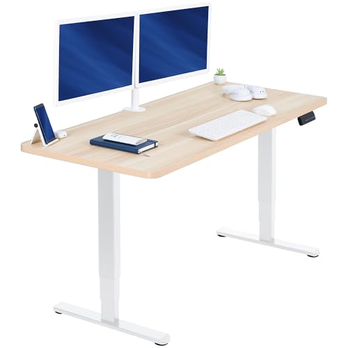 Light Wood Top / White Frame