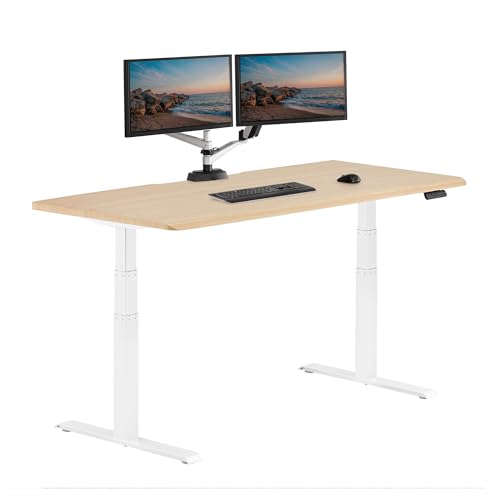 Light Wood Top / White Legs