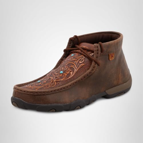 Brown & Tooled Flower