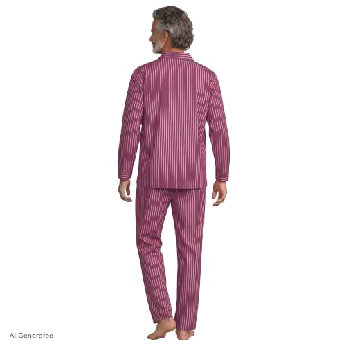 Rich Burgundy/Ivory Stripe