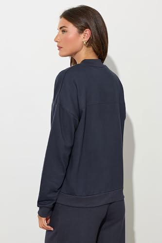 Long Tall Sally Lts Tall Jersey Cropped Bomber Jacket Blue 8