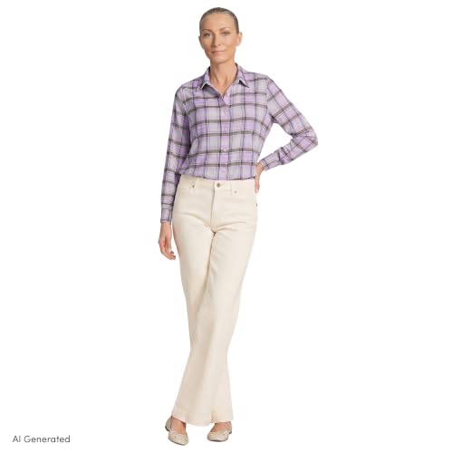 Blushed Lilac/Olive Plaid