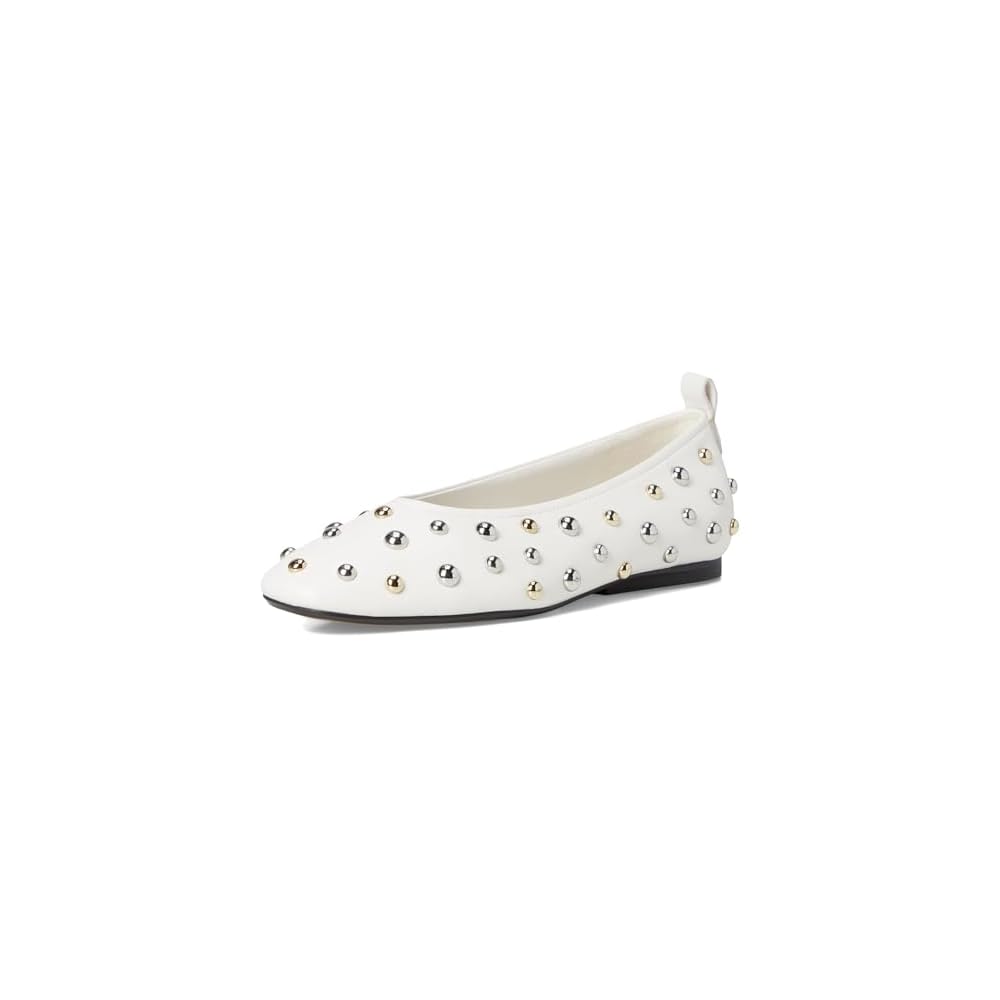Warm White Stud Leather