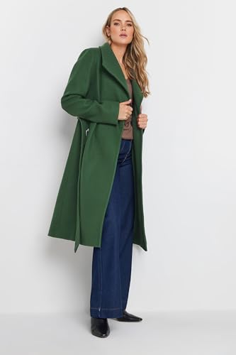 Long Tall Sally Lts Tall Belted Wrap Formal Coat Dark Green 12