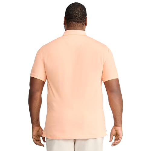 IZOD Mens Big And Tall Advantage Performance Short Sleeve Polo Shirt, Cantaloupe, XX-Large Tall US