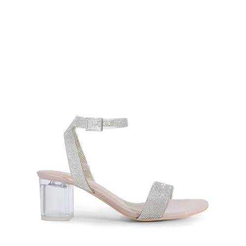 Nude/Clear-rhinestone