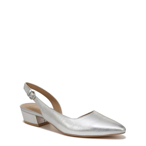 Silver Metallic Leather