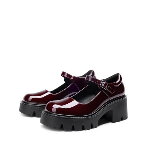 Burgundy-pat