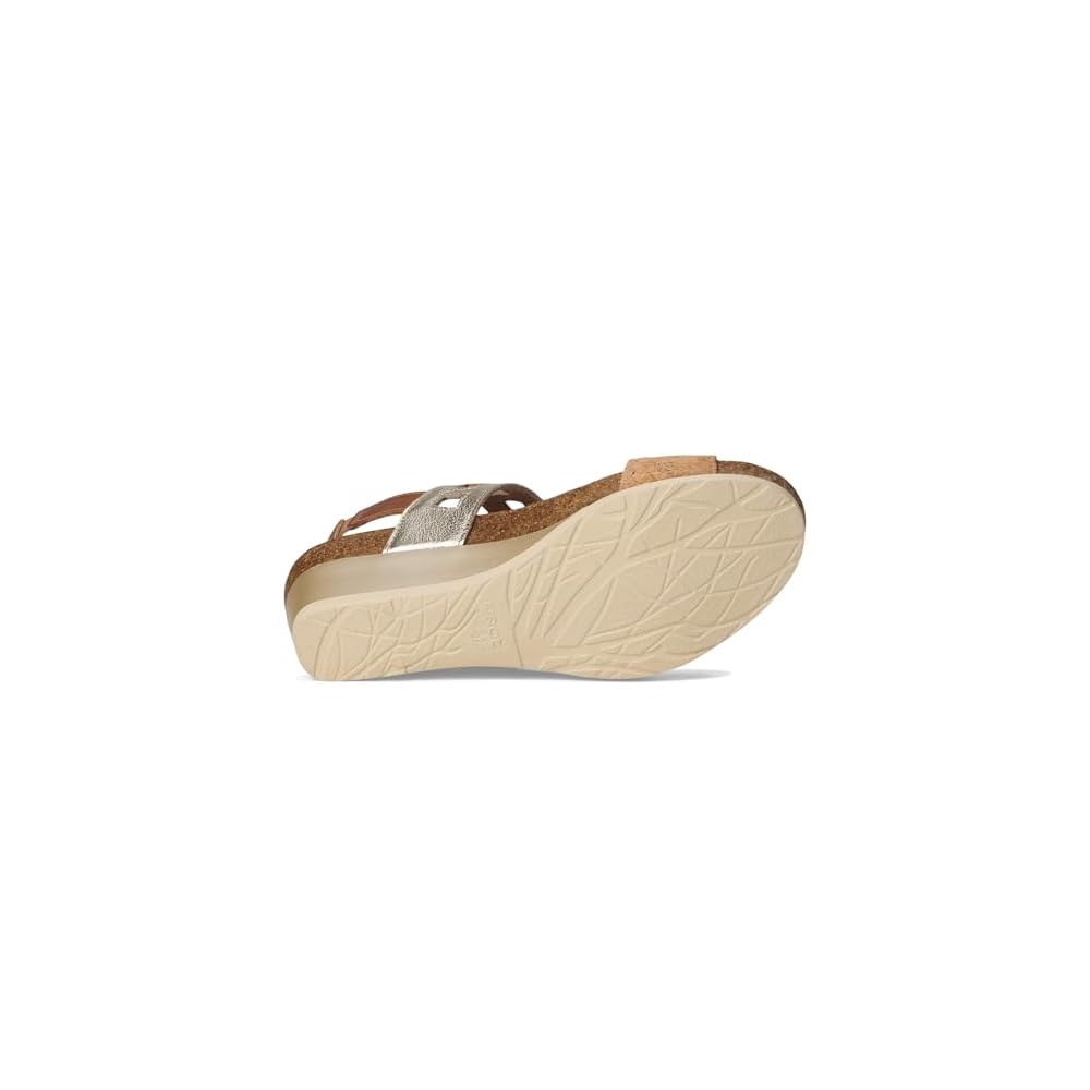 Cork Leather/Radiant Gold Leather/Latte Brown L...