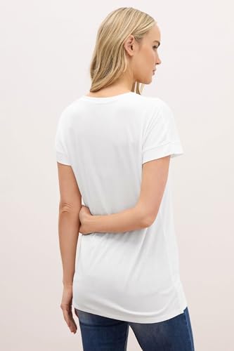 Long Tall Sally LTS Premium Tall Womens V-Neck T-Shirt White 4