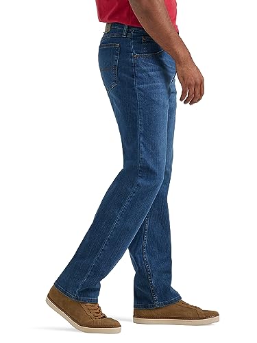 Wrangler Authentics Men's Classic 5-Pocket Regular Fit Jean, Blue Ocean Flex, 38W x 36L