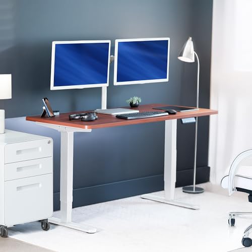 Dark Walnut Top / White Frame