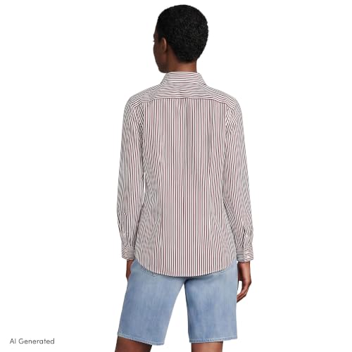 White/Rich Ginger Brown Stripe