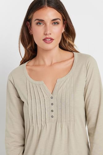 Long Tall Sally LTS Tall Henley Top Brown 16