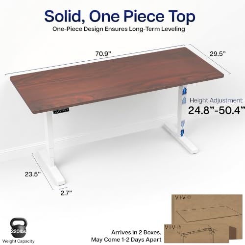 Dark Walnut Top / White Frame