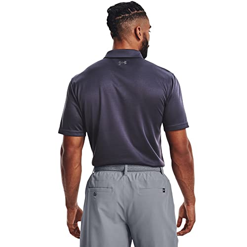 Under Armour Men's Tech Golf Polo, (559) Tempered Steel/Pitch Gray/Pitch Gray, Small Tall