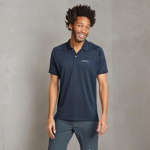 Eddie Bauer Men's Resolution Pro Short-Sleeve Polo 2.0, Medium Indigo, XX-Large, Tall