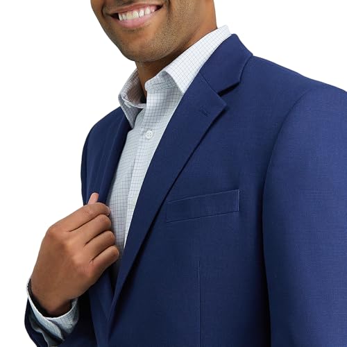 J.M. Haggar Men's Suit Jacket, Blue Weave Print, 48 Tall
