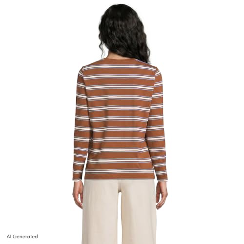 Clear Blue Sky/Brown Stripe