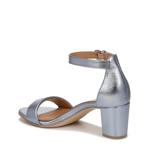 Light Blue Metallic Leather