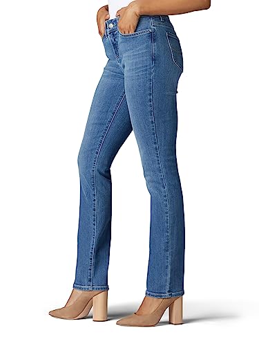 Lee Women's Ultra Lux Comfort with Flex Motion Straight Leg Jean Juniper 12 Long