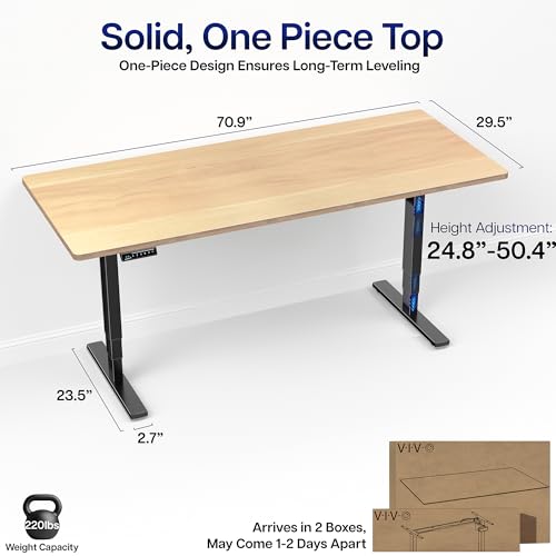 Light Wood Top / Black Frame