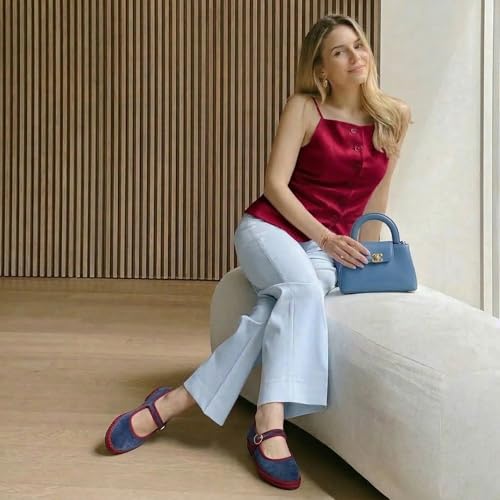 Dusty Blue/Red