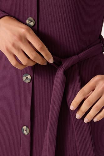 Long Tall Sally LTS Tall Ribbed Button Maxi Dress Red 12