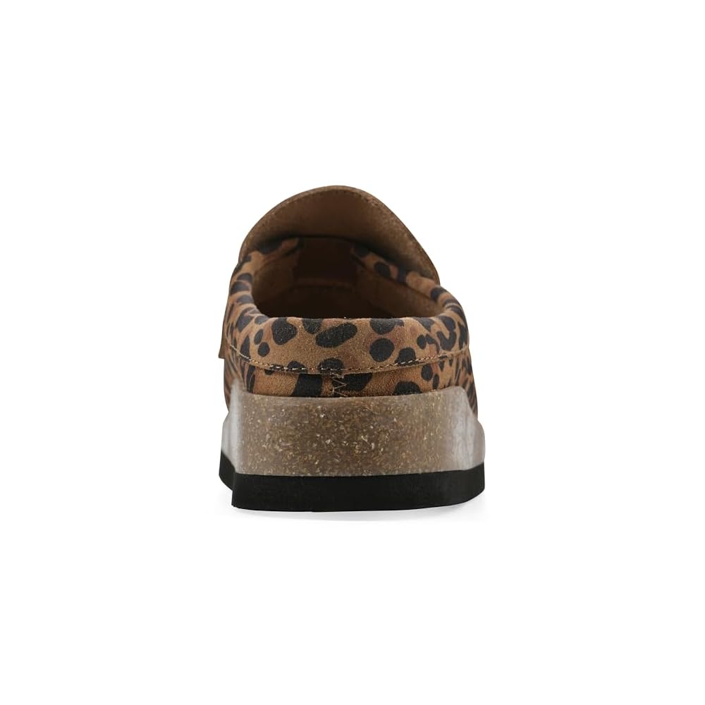 Brown Leopard Suede