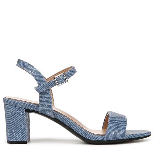 Denim Blue Metallic Twill
