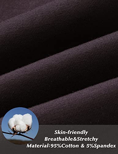 SEVEGO Womens Extra Tall 36 Inseam Jogger Lightweight Cotton Sweatpants Zipper Pockets Running Long Sweat Pants, Dark Purple, S