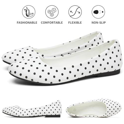 White Polka Dots