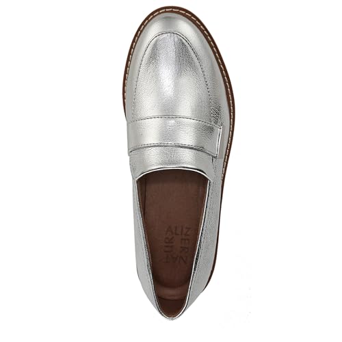 Silver Metallic Leather