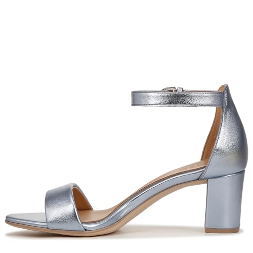 Light Blue Metallic Leather