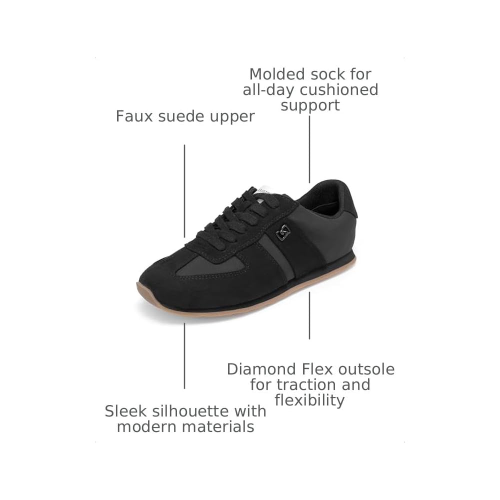 Black Faux Suede/Nylon