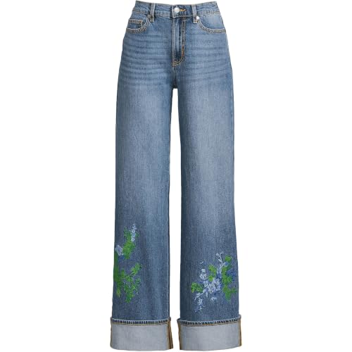 Embroidered/Medium Ocean Wash