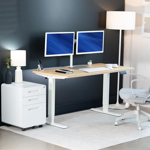 Light Wood Top / White Frame
