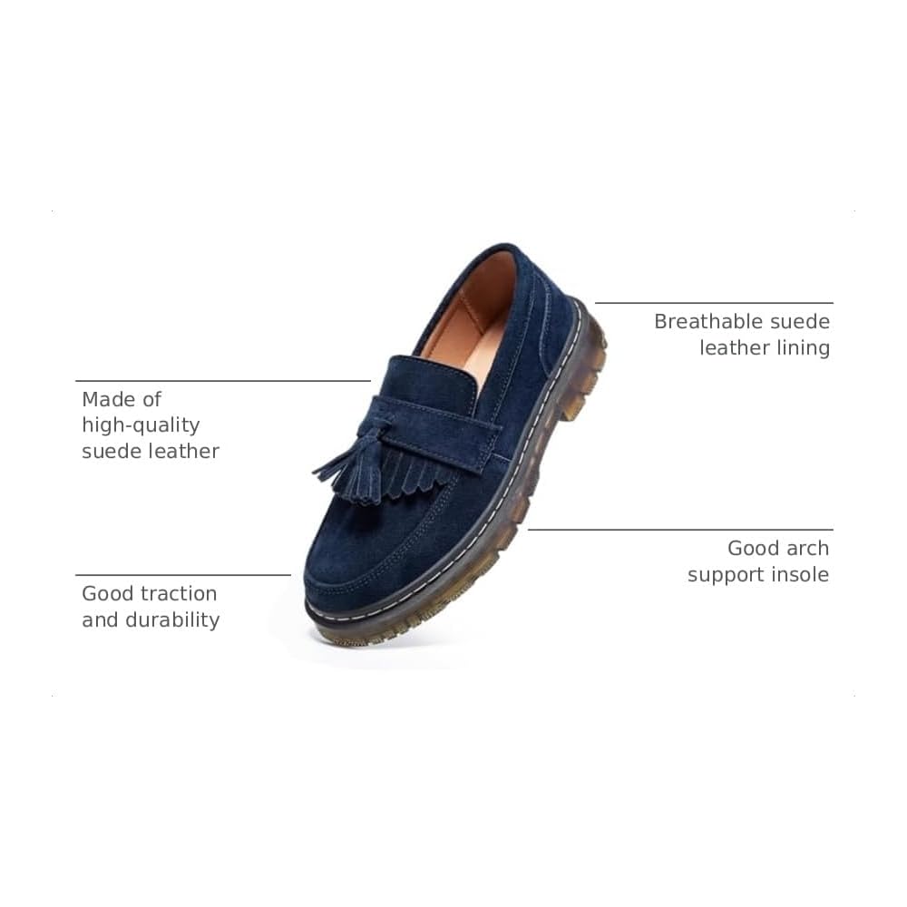 Navy Blue-suede