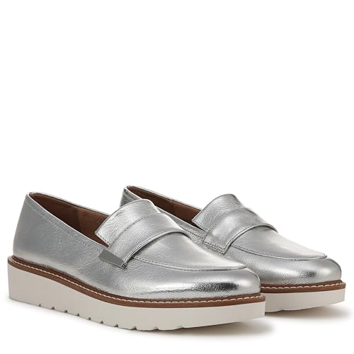 Silver Metallic Leather
