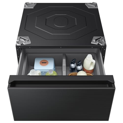 Samsung Bespoke AI Laundry Combo Pedestal with Storage Drawer, Brushed Black, WE702NB/US