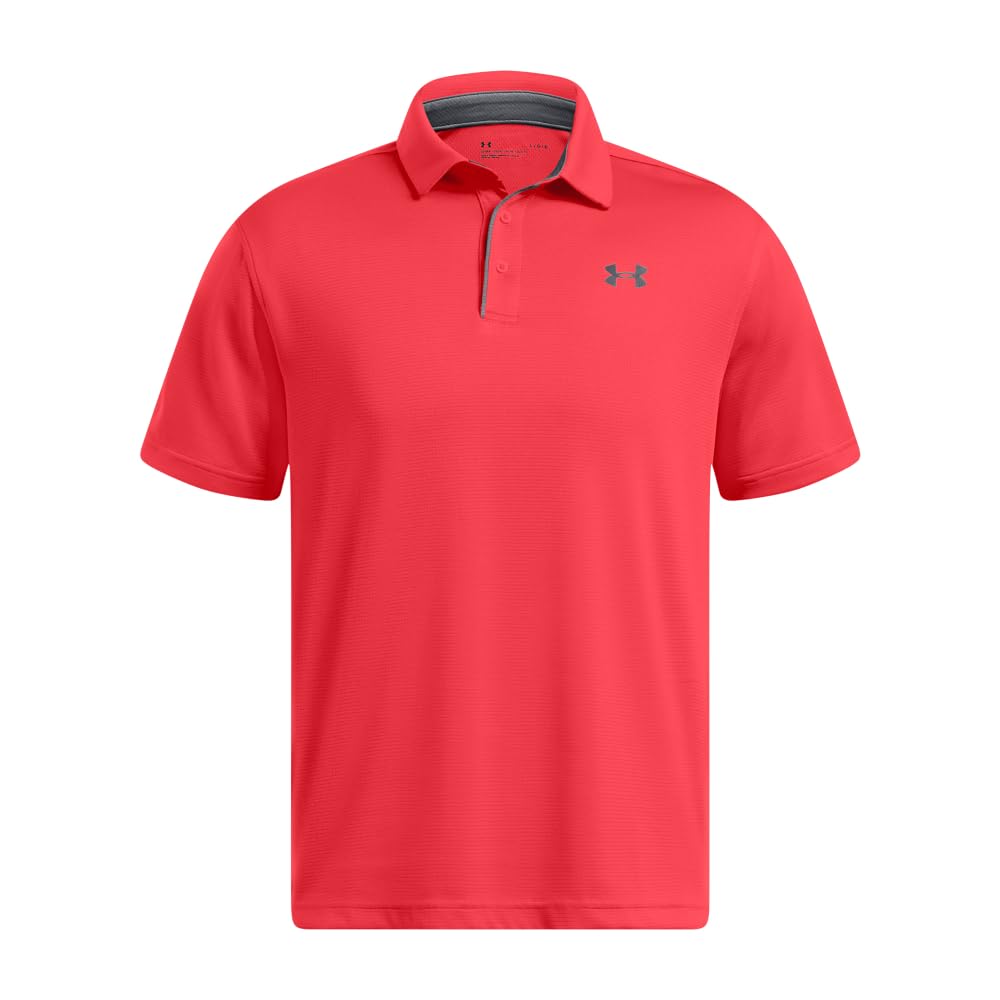 Under Armour Men's Tech Golf Polo, (713) Racer Red / / Pitch Gray, 3X-Large Tall