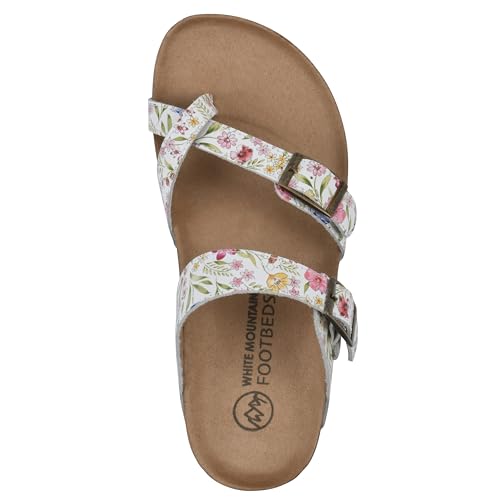 White/Multi Floral/Leather