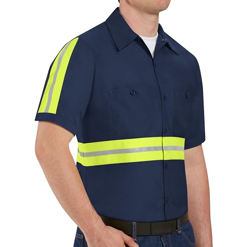 Navy With Yellow/Green Visibility Trim