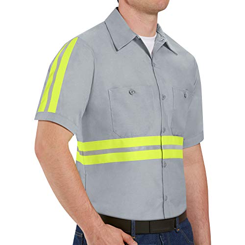 Grey With Yellow/Green Visibility Trim