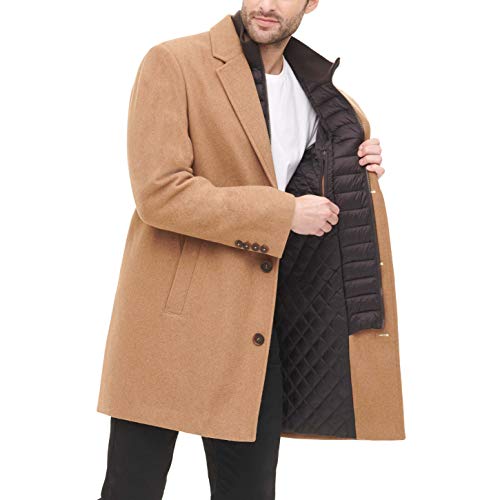 Dockers Men's Henry Wool Blend Top Coat (Regular and Big & Tall Sizes) , Camel, 3X-Large Tall