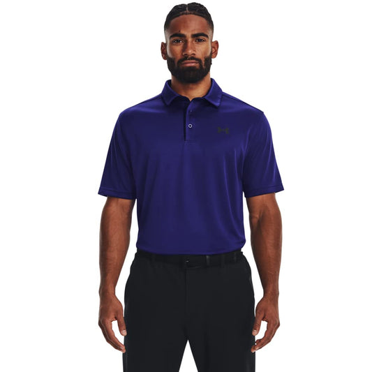 Under Armour Men's Tech Golf Polo, (468) Sonar Blue / / Black, Small Tall