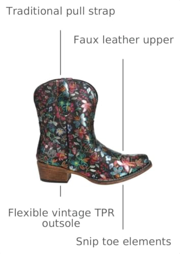 Black Pebble Faux Leather/Snip Toe