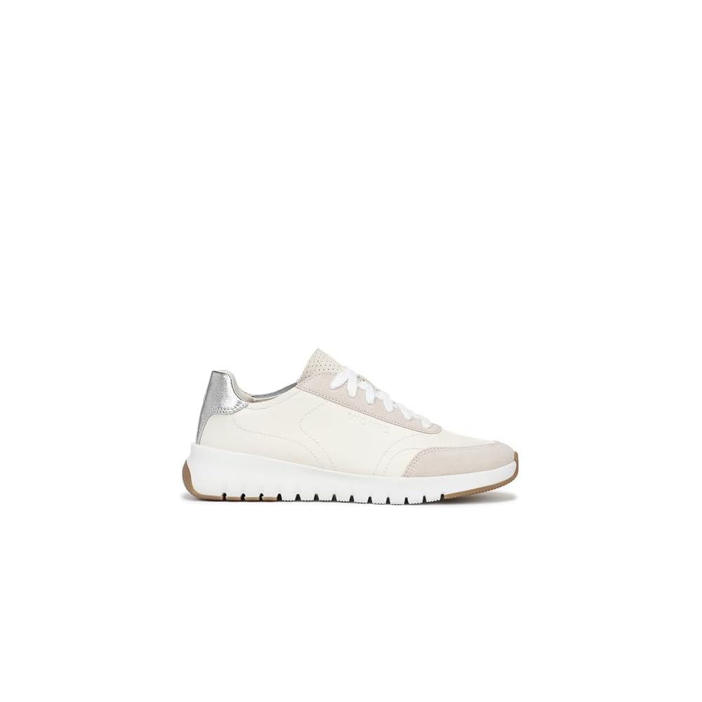 Ivory/Silver Leather and Suede